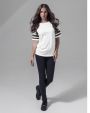 BUILD YOUR BRAND Ladies Mesh Stripe T-Shirt personalisierbar