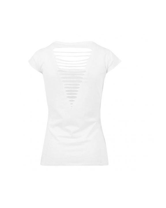 T-shirt BUILD YOUR BRAND Ladies` Back Cut Tee voor bedrukking & borduring