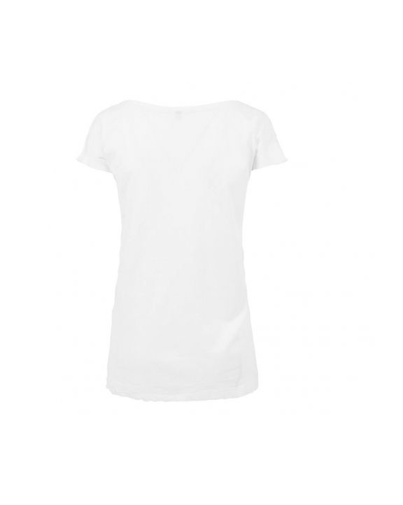 T-shirt BUILD YOUR BRAND Ladies` Wideneck Tee voor bedrukking & borduring