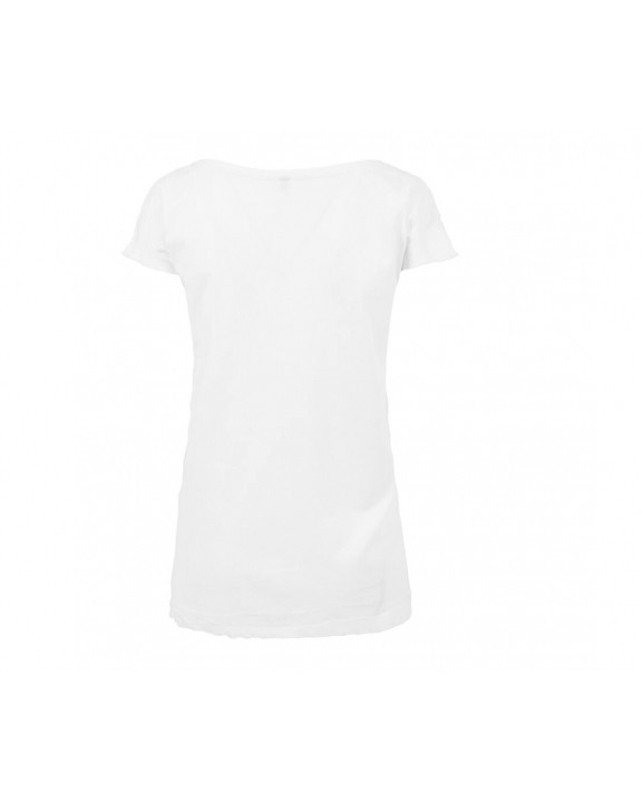 T-shirt BUILD YOUR BRAND Ladies` Wideneck Tee voor bedrukking &amp; borduring