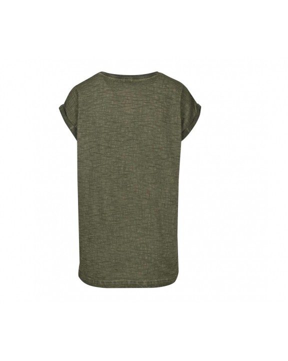 T-shirt personnalisable BUILD YOUR BRAND LADIES SPRAY DYE 
EXTENDED SHOULDER TEE