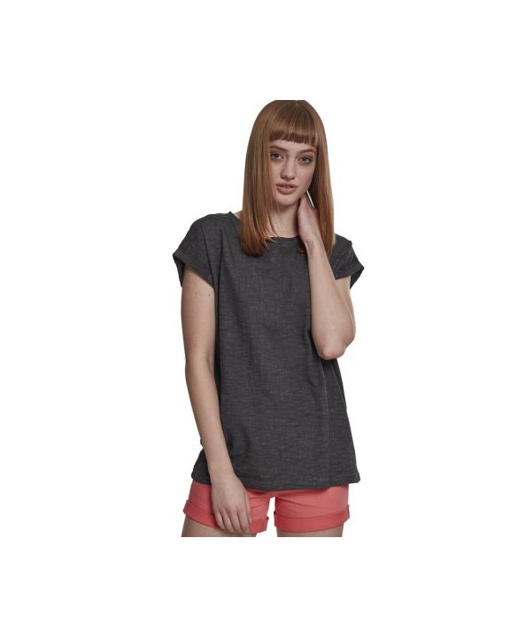 T-shirt personnalisable BUILD YOUR BRAND LADIES SPRAY DYE 
EXTENDED SHOULDER TEE