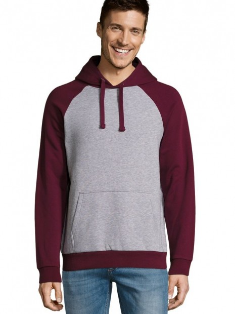 Sweat-shirts à personnaliser SOL'S Seattle gris/bordeaux