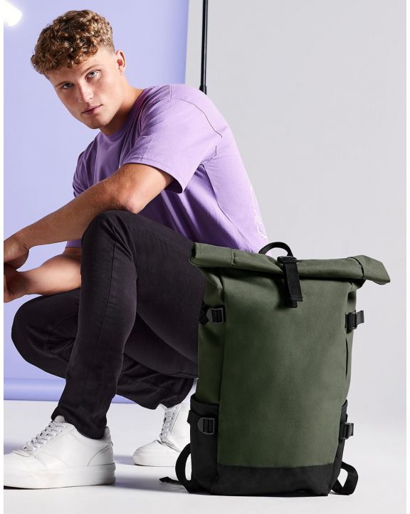 Tasche BAG BASE Block Roll-Top Backpack personalisierbar