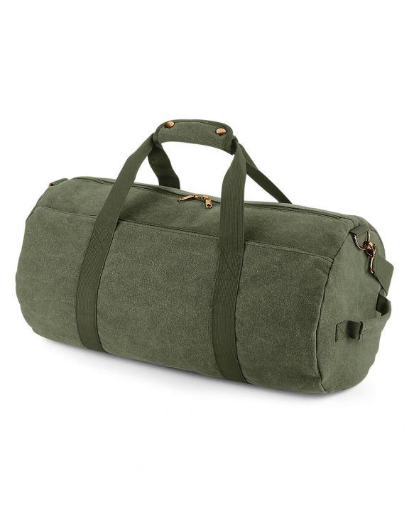 Tas & zak BAG BASE Vintage Canvas Barrel Bag voor bedrukking & borduring