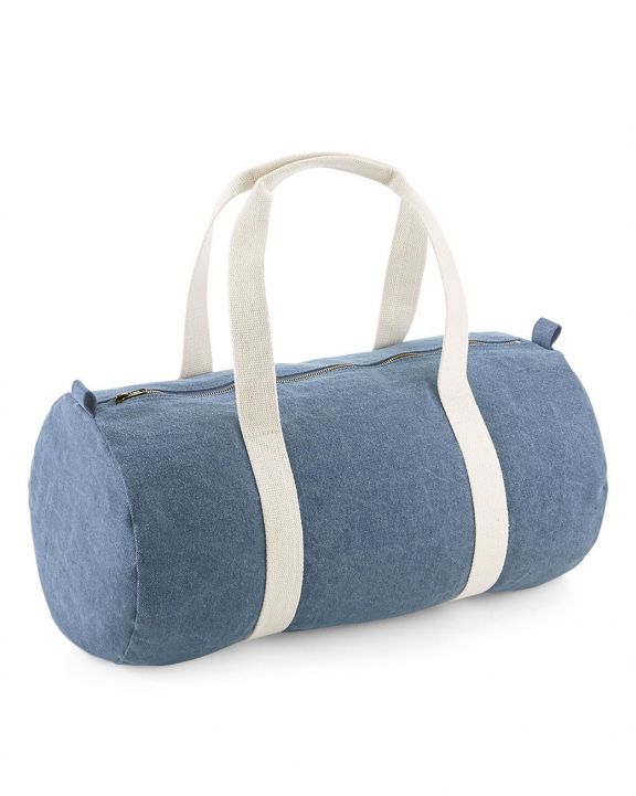 Tasche BAG BASE Denim Barrel Bag personalisierbar