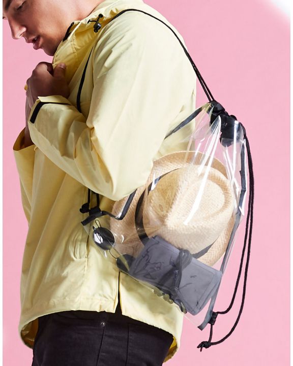 Tas & zak BAG BASE Clear Gymsac voor bedrukking & borduring