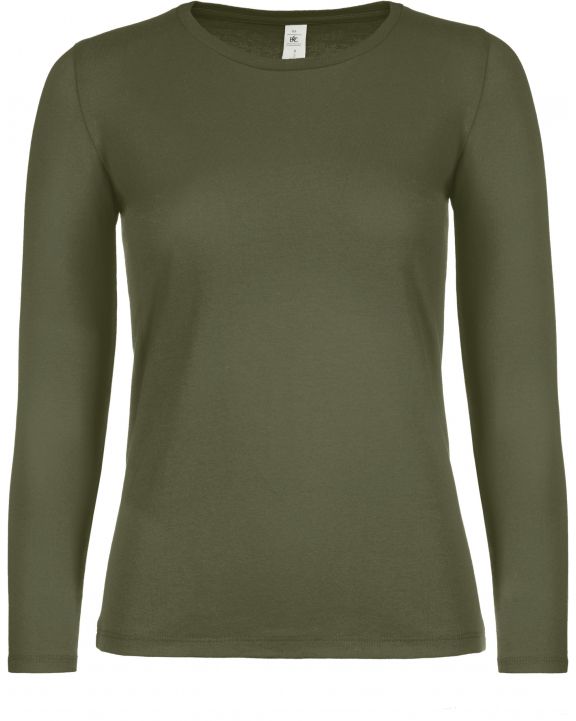 T-Shirt B&C Damen-Langarmshirt #E150 personalisierbar