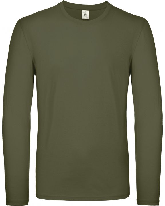 T-Shirt B&C Herren-Langarmshirt #E150 personalisierbar