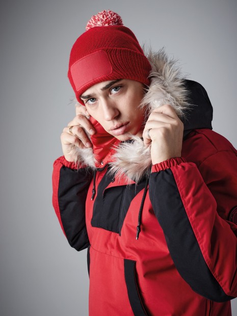 Bonnets, Écharpes & Gants à personnaliser BEECHFIELD Bonnet à pompon patch Snowstar® 