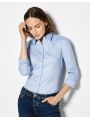 Chemise personnalisable KUSTOM KIT Women's Tailored Fit Stretch Oxford Shirt LS