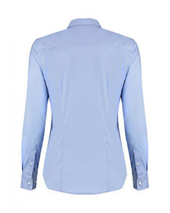 Hemd KUSTOM KIT Women's Tailored Fit Stretch Oxford Shirt LS voor bedrukking & borduring