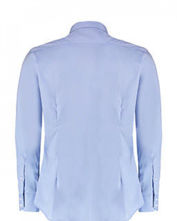 Hemd KUSTOM KIT Slim Fit Stretch Oxford Shirt LS voor bedrukking &amp; borduring