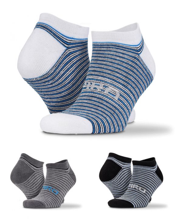 Ondergoed SPIRO 3-Pack Mixed Stripe Sneaker Socks voor bedrukking & borduring