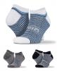 Unterwäsche SPIRO 3-Pack Mixed Stripe Sneaker Socks personalisierbar