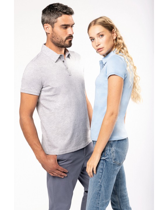 KARIBAN Jersey-Kurzarm-Polohemd für Damen Poloshirt personalisierbar