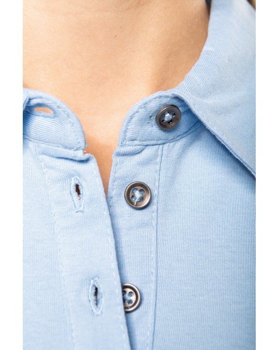 KARIBAN Jersey-Kurzarm-Polohemd für Damen Poloshirt personalisierbar