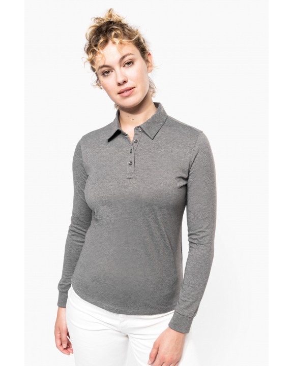 Polo personnalisable KARIBAN Polo jersey manches longues femme