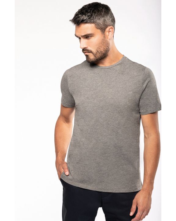 T-Shirt KARIBAN Herren-T-Shirt Supima® mit kurzen Ärmeln und Rundhalsausschnitt personalisierbar