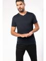 T-shirt KARIBAN Heren-t-shirt Supima® V-hals korte mouwen voor bedrukking &amp; borduring