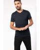 T-Shirt KARIBAN Herren-T-Shirt Supima® mit V-Ausschnitt und kurzen Ärmeln personalisierbar