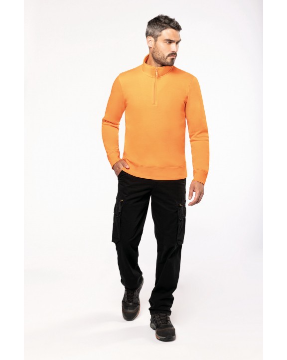 Sweat-shirt personnalisable KARIBAN Sweat-shirt col zippé homme