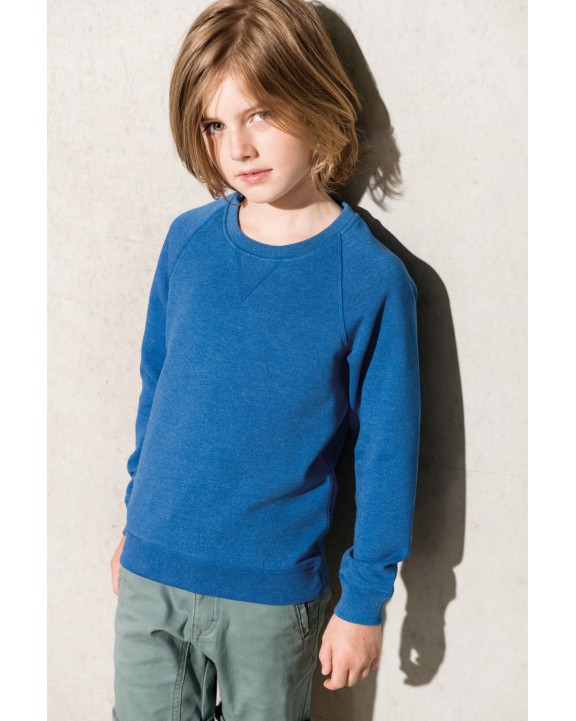 Sweat-shirt personnalisable KARIBAN Sweat-shirt Bio manches raglan enfant