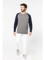 Sweat-shirt personnalisable KARIBAN Sweat-shirt French Terry Bio bicolore col rond manches raglan homme