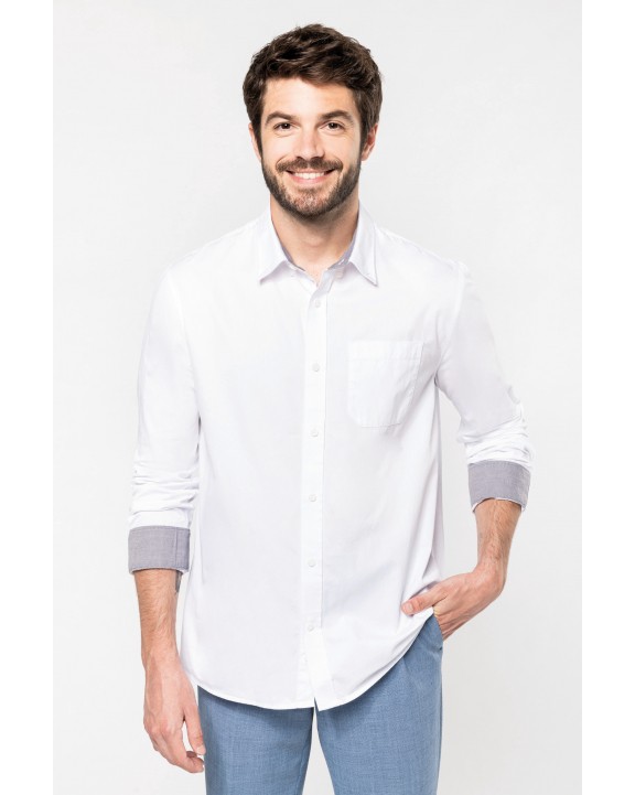 Chemise personnalisable KARIBAN Chemise coton manches longues Nevada homme