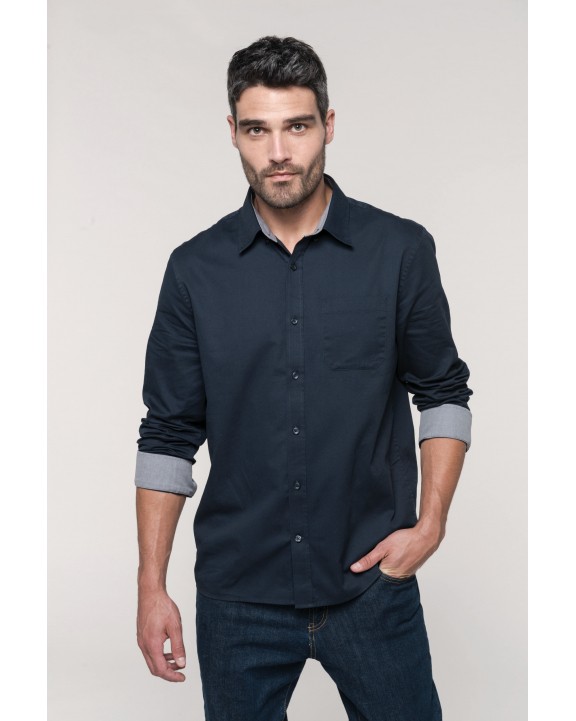 Chemise personnalisable KARIBAN Chemise coton manches longues Nevada homme