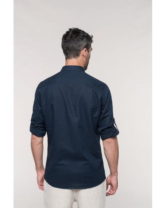 Chemise personnalisable KARIBAN Chemise lin et coton manches longues homme