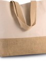 Tote bags à personnaliser KIMOOD Sac shopping en toiles de coton et jute 