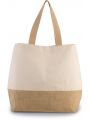 Tote bag personnalisable KIMOOD Sac shopping en toiles de coton et jute