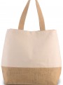 Tote bags à personnaliser KIMOOD Sac shopping en toiles de coton et jute 