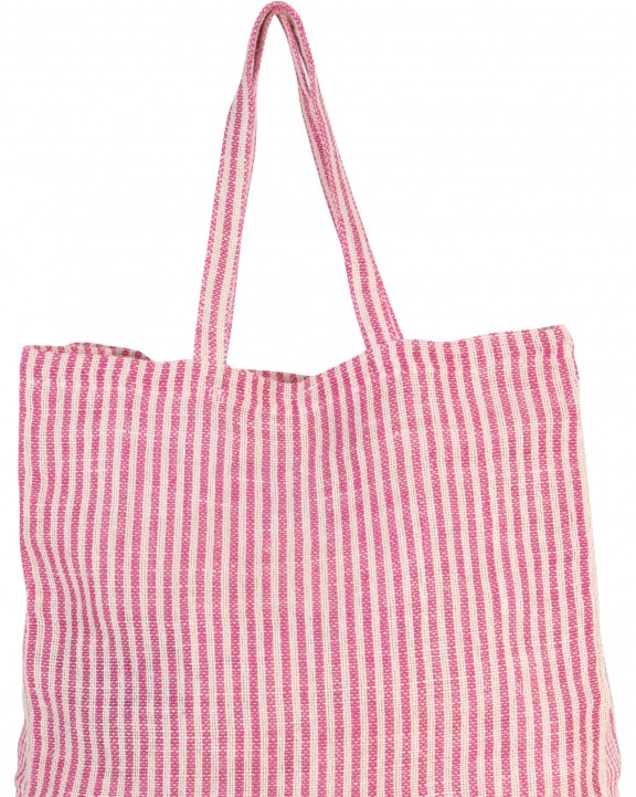 Tote bag personnalisable KIMOOD Sac shopping à rayures en juco
