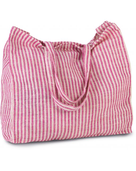 Tote Bag KIMOOD Gestreifte Shoppingtasche aus Juco personalisierbar