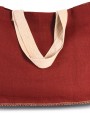 KIMOOD Jutetasche mit Kontrastnähten Tote Bag personalisierbar