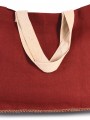 Tote bags à personnaliser KIMOOD Sac en jute avec coutures contrastées 