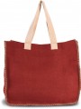 Tote bags à personnaliser KIMOOD Sac en jute avec coutures contrastées 