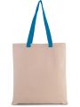 Tote bag personnalisable KIMOOD Sac shopping plat en toile avec poignées contrastées