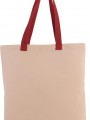 Tote bags à personnaliser KIMOOD Sac shopping plat en toile avec poignées contrastées 