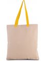 Tote bag personnalisable KIMOOD Sac shopping plat en toile avec poignées contrastées