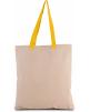Tote bag KIMOOD Platte shopper van canvas met contrasterend hengsel voor bedrukking & borduring