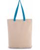 Tote bag KIMOOD Shopper met plooi en contrasterend hengsel voor bedrukking & borduring