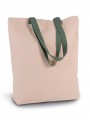 Tote bags à personnaliser KIMOOD Sac shopping à soufflet avec poignées contrastées 