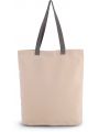 KIMOOD Shoppingtasche mit Seitenfalte und kontrastfarbenem Griff Tote Bag personalisierbar