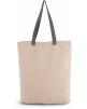 Tote Bag KIMOOD Shoppingtasche mit Seitenfalte und kontrastfarbenem Griff personalisierbar