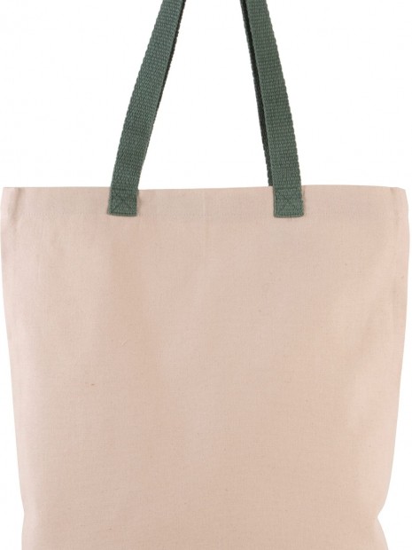 Tote bags à personnaliser KIMOOD Sac shopping à soufflet avec poignées contrastées 