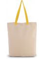 KIMOOD Shoppingtasche mit Seitenfalte und kontrastfarbenem Griff Tote Bag personalisierbar