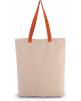 Tote Bag KIMOOD Shoppingtasche mit Seitenfalte und kontrastfarbenem Griff personalisierbar